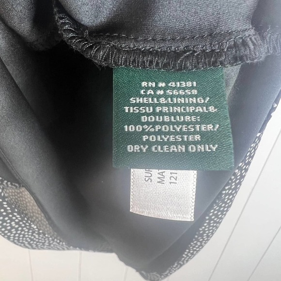 Lauren Ralph Lauren Black with White Polka Dot Shift Dress SZ 6P - Picture 6 of 8